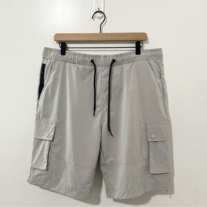 Jump Start Stone Light Gray Cargo Shorts Size Large